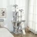 Árbol para Gato Aglomerado de Madera, Felpa PawHut Árbol para Gato Aglomerado de Madera, Felpa PawHut Gris