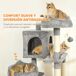 Árbol para Gato Aglomerado de Madera, Felpa PawHut Árbol para Gato Aglomerado de Madera, Felpa PawHut Gris