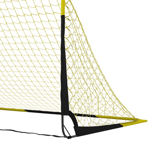 SPORTNOW Baliza de Futebol Pop-Up Dobrável para Jardim com Rede, Saco de Transporte, 4 Estacas em U e Varetas de Fibra de Vidro, para Interior e Exterior, 150x110x110 cm, Amarelo