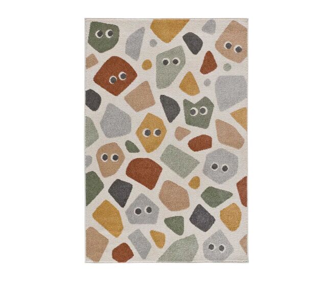 Alfombra infantil piedras animadas multicolor beats, 120x170 cm - atticgo