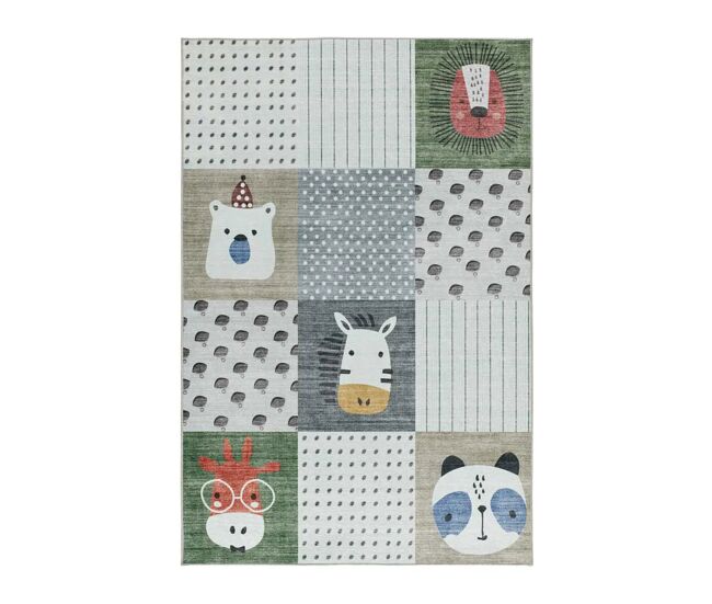 Alfombra infantil animales multicolor candy, 120x170 cm - atticgo