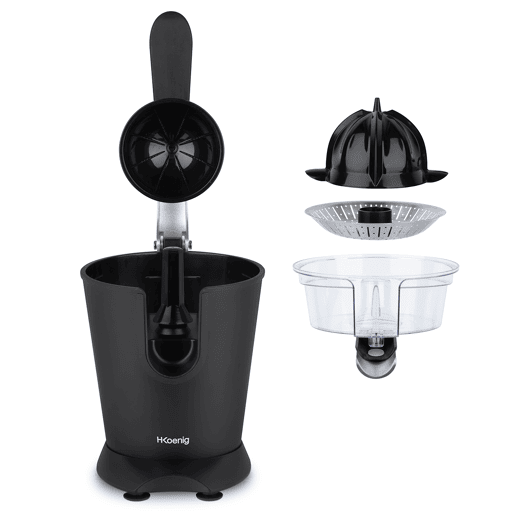 Espremedor de sumos elétrico AGR82 H.Koenig Preto Serviço direto, 160W.