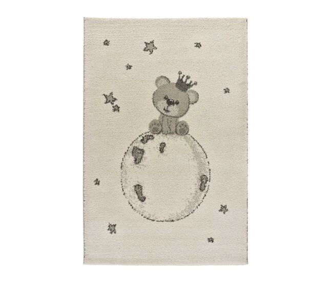 Alfombra infantil osito blanco CRANBERRY, 115x170 cm - ATTICGO