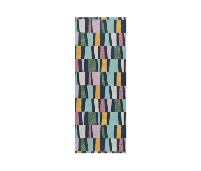 Alfombra de cocina diseños geométricos multicolor ricci, 52x100 cm - atticgo