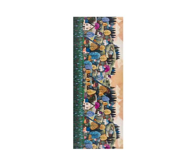 Alfombra de cocina dibujos con paisaje multicolor ricci, 52x200 cm - atticgo