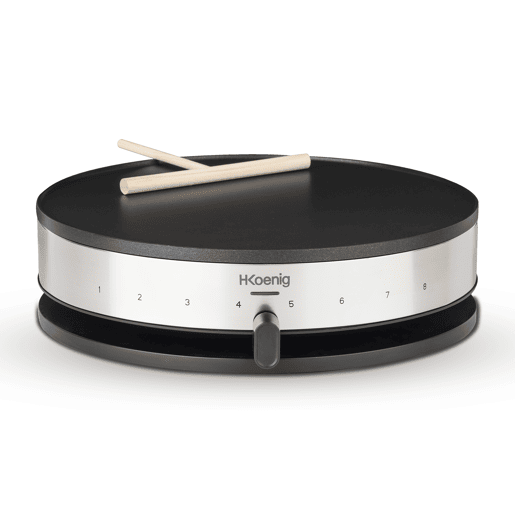 Máquina de crepes com placa reversível KREP29 Hkoenig, pretocinzento, 33cm, termóstato até 230°C Máquina de crepes com placa reversível KREP29 Hkoenig, pretocinzento, 33cm, termóstato até 230°C