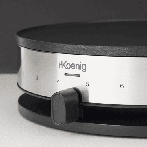 Máquina de crepes com placa reversível KREP29 Hkoenig, pretocinzento, 33cm, termóstato até 230°C Máquina de crepes com placa reversível KREP29 Hkoenig, pretocinzento, 33cm, termóstato até 230°C