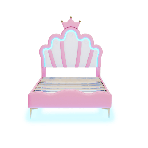 Cama 90x200cm, LED, cama jovem, cama infantil