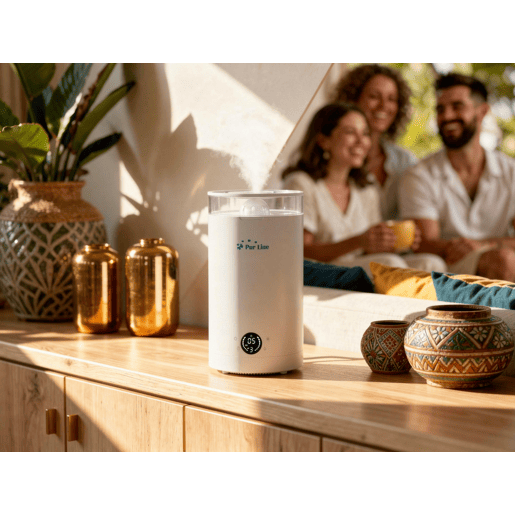 Umidificador ultra-sônico com desligamento automático por tanque vazio.