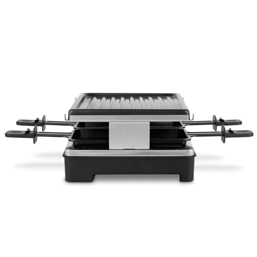 Raclette e grelhador LUGA40 Hkoenig para 4 pessoas, preto, 600W, placa grelhadora amovível