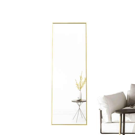 Espelho de corpo inteiro de 150 x 40 cm, modelo 3 em 1 (pode ser utilizado com suporte ou fixado à parede) ideal para corredores, quartos, salas de estar e halls de entrada u2013 Dourado Espelho de corpo inteiro de 150 x 40 cm, modelo 3 em 1 (pode ser utilizado com suporte ou fixado à parede) ideal para corredores, quartos, salas de estar e halls de entrada u2013 Dourado