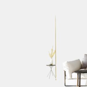 Espelho de corpo inteiro de 150 x 40 cm, modelo 3 em 1 (pode ser utilizado com suporte ou fixado à parede) ideal para corredores, quartos, salas de estar e halls de entrada u2013 Dourado