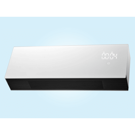Aquecedor cerâmico de parede 2000W de potência. Apropriado para casas de banho com IP22. Display LED. Programável semanalmente. Função janela aberta e bloqueio infantil.