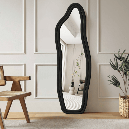 Espelho de corpo inteiro 140 x 45 cm u2013 Espelho preto de mesa ou de parede, ideal para quartos e closets Espelho de corpo inteiro 140 x 45 cm u2013 Espelho preto de mesa ou de parede, ideal para quartos e closets