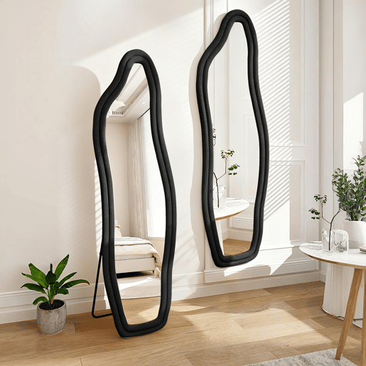 Espelho de corpo inteiro 140 x 45 cm u2013 Espelho preto de mesa ou de parede, ideal para quartos e closets Espelho de corpo inteiro 140 x 45 cm u2013 Espelho preto de mesa ou de parede, ideal para quartos e closets