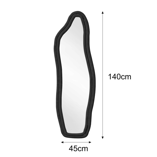 Espelho de corpo inteiro 140 x 45 cm u2013 Espelho preto de mesa ou de parede, ideal para quartos e closets Espelho de corpo inteiro 140 x 45 cm u2013 Espelho preto de mesa ou de parede, ideal para quartos e closets