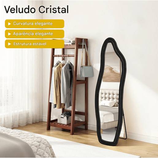 Espelho de corpo inteiro 140 x 45 cm u2013 Espelho preto de mesa ou de parede, ideal para quartos e closets Espelho de corpo inteiro 140 x 45 cm u2013 Espelho preto de mesa ou de parede, ideal para quartos e closets