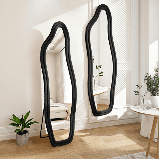 Espelho de corpo inteiro 140 x 45 cm u2013 Espelho preto de mesa ou de parede, ideal para quartos e closets Espelho de corpo inteiro 140 x 45 cm u2013 Espelho preto de mesa ou de parede, ideal para quartos e closets