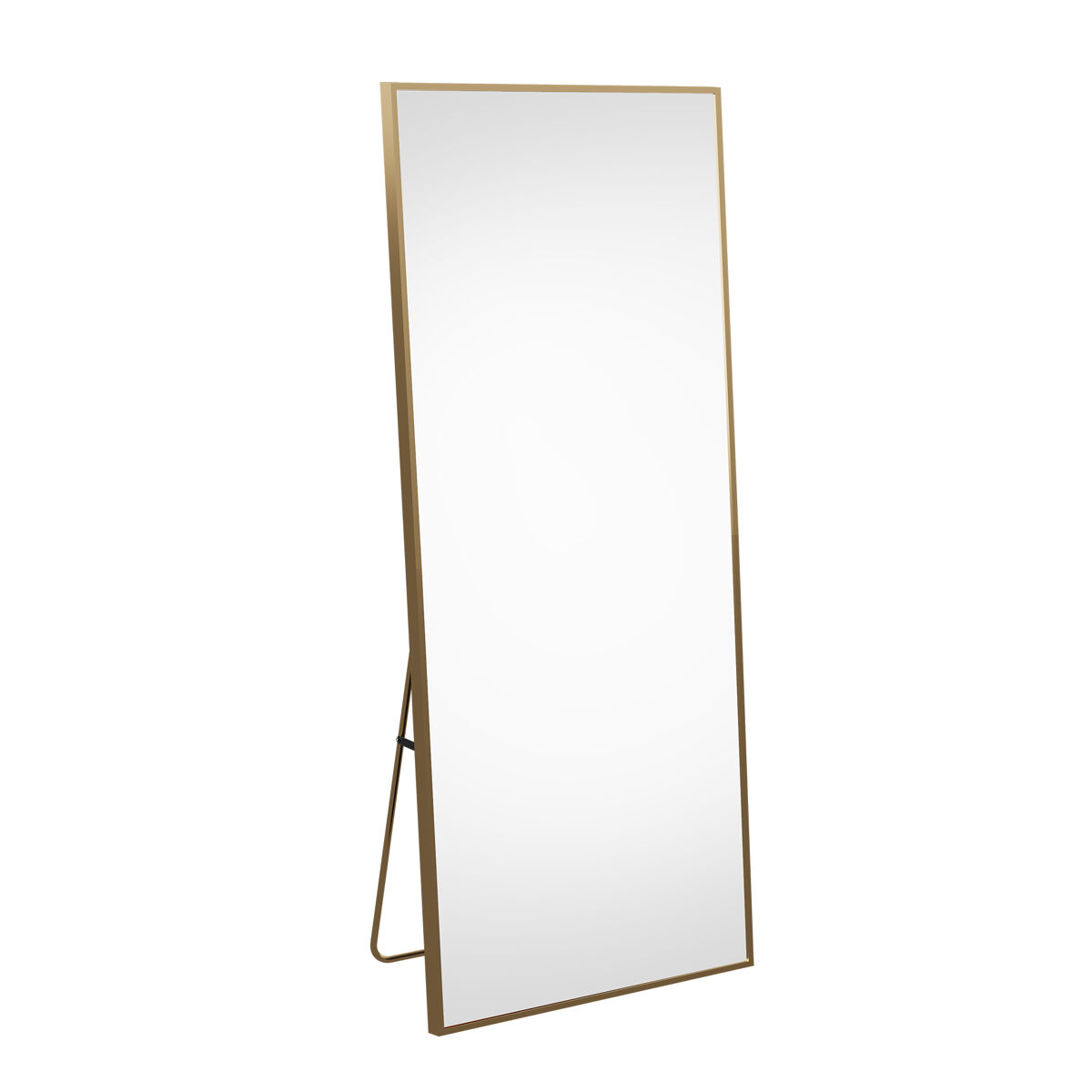 Espejo de cuerpo entero, 173 x 63 cm, espejo de pie rectangular, marco de aleación de aluminio, cristal templado, apto para dormitorios, salones y