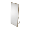 Espelho de corpo inteiro 77 x 177 cm, preto, espelho de pé grande, espelho de mesa, para quarto, espelho com moldura fina para montagem em painel e parede, dourado