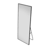 Espelho de chão de 77 x 177 cm, preto, espelho de chão grande, espelho independente, para quarto, espelho de moldura fina para painel e parede, preto