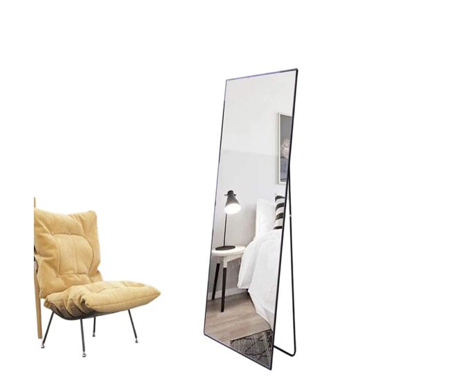 Espejo de cuerpo entero de 150 x 40 cm, espejo 3 en 1 (de pie y para montaje en pared), espejo vestidor; ideal para pasillo, dormitorio, sala de estar