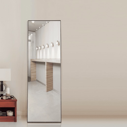 Espelho de corpo inteiro 150 x 40 cm, espelho 3 em 1 (de chão e de parede), espelho de vestir, espelho para corredor, quarto, sala de estar e hall de entrada u2013 Preto Espelho de corpo inteiro 150 x 40 cm, espelho 3 em 1 (de chão e de parede), espelho de vestir, espelho para corredor, quarto, sala de estar e hall de entrada u2013 Preto