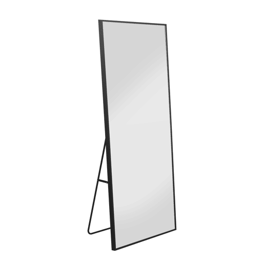 Espelho de pé preto 164x54 cm u2013 espelho de corpo inteiro, de pé, com design moderno para quarto, corredor ou closet. Espelho de pé preto 164x54 cm u2013 espelho de corpo inteiro, de pé, com design moderno para quarto, corredor ou closet.