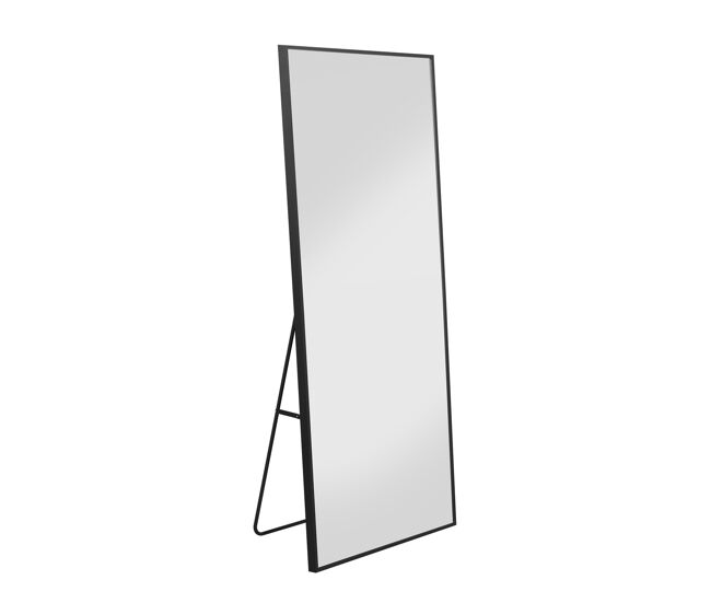 Espejo de pie negro de 164x54 cm – espejo de cuerpo entero, independiente, de diseño moderno para dormitorio, pasillo o vestidor.