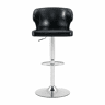 Conjunto de 2 bancos de bar 49,7 x 45 x 110 cm u2014 com altura ajustável, giratórios a 360°, com encosto e apoio para os pés u2014 preto