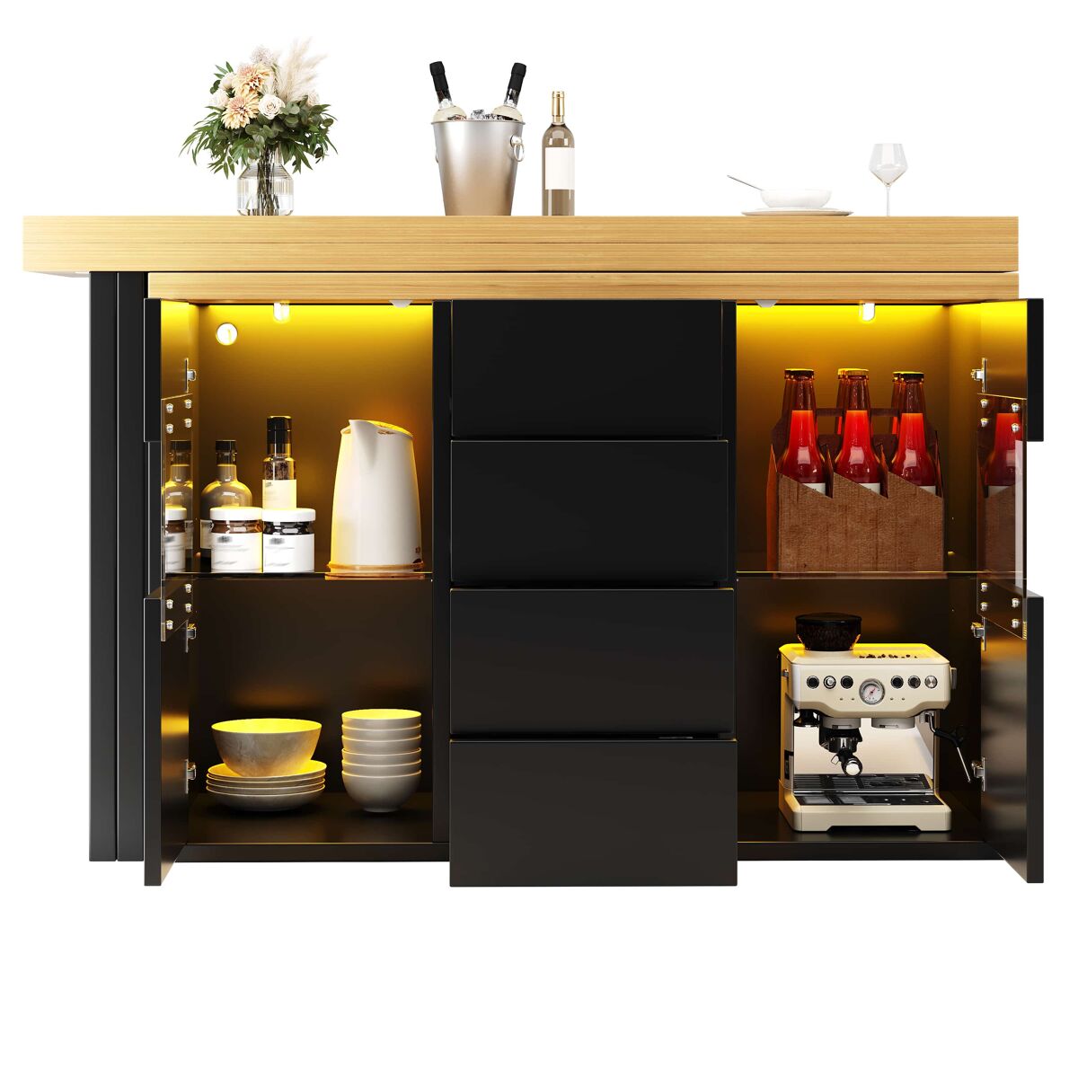 Armarios de Cocina 120 Negro