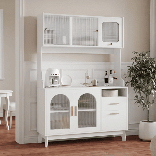 Armário alto para sala de jantar 120 x 40 x 178 cm - arrumação em várias camadas com tomada integrada e portas USB-C e USB-A - branco Armário alto para sala de jantar 120 x 40 x 178 cm - arrumação em várias camadas com tomada integrada e portas USB-C e USB-A - branco
