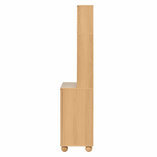 Aparador de 150 cm - portas em rede de corda, vitrina com três compartimentos, armário de arrumação com pés redondos em madeira de pinho - Natural Aparador de 150 cm - portas em rede de corda, vitrina com três compartimentos, armário de arrumação com pés redondos em madeira de pinho - Natural