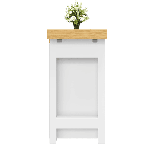Ilha de cozinha com mesa de jantar extensível u2014 design giratório a 360°, armário lateral, iluminação LED inteligente u2014 Branco Ilha de cozinha com mesa de jantar extensível u2014 design giratório a 360°, armário lateral, iluminação LED inteligente u2014 Branco