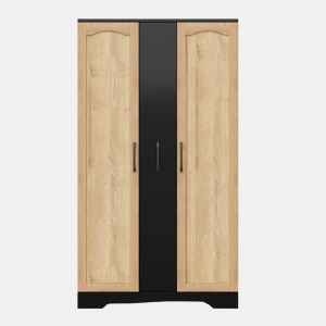 Armário de cozinha 150 × 78 × 40 cm u2014 com prateleira para especiarias, porta dupla, gaveta extraível de 4 níveis e prateleiras ajustáveis u2014 preto