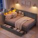 2 en 1, cama con almacenamiento, luces LED, puerto USB 2 en 1, cama con almacenamiento, luces LED, puerto USB Beige