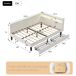 2 en 1, cama para sala de estar, LED, puerto USB 2 en 1, cama para sala de estar, LED, puerto USB Beige