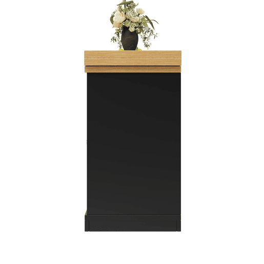 Mesa de jantar extensível 120-197 cm - LED de 3 cores, giratória a 360°, com espaço de arrumação e suporte para garrafas - Preto