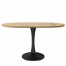 Mesa de jantar oval extensível 100140 x 100 x 75 cm u2013 design moderno e minimalista para a sala de jantar e a sala de estar u2013 cor carvalho