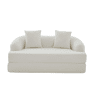Sofá-cama rápido 2 em 1 de 2 lugares - convertível, com duas almofadas, dobrável, versátil para a sala de estar e o quarto de hóspedes - chenille bege