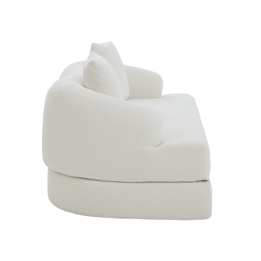 Sofá-cama rápido 2 em 1 de 2 lugares - convertível, com duas almofadas, dobrável, versátil para a sala de estar e o quarto de hóspedes - chenille bege Sofá-cama rápido 2 em 1 de 2 lugares - convertível, com duas almofadas, dobrável, versátil para a sala de estar e o quarto de hóspedes - chenille bege
