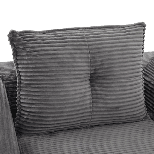 Sofá-cama individual - 1 lugar, assento em espuma de alta densidade e molas ensacadas, bolso lateral e porta-copos, encosto estável, montagem fácil - Cinza escuro Sofá-cama individual - 1 lugar, assento em espuma de alta densidade e molas ensacadas, bolso lateral e porta-copos, encosto estável, montagem fácil - Cinza escuro