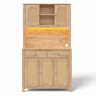 Armário de cozinha 100 × 40 × 180 cm u2014 com iluminação LED, tomadas, 5 portas de rattan e 2 gavetas u2014 Natural