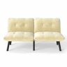 Sofá de 2 lugares - moderno, dobrável, com função de cama - creme