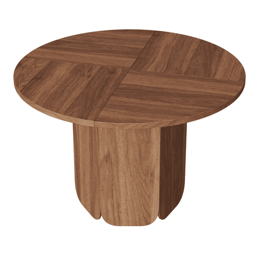 Mesa de jantar redonda 120x120 cm - Design clássico escandinavo minimalista, resistente e à prova de riscos, para 4 a 6 pessoas - Nogueira Mesa de jantar redonda 120x120 cm - Design clássico escandinavo minimalista, resistente e à prova de riscos, para 4 a 6 pessoas - Nogueira