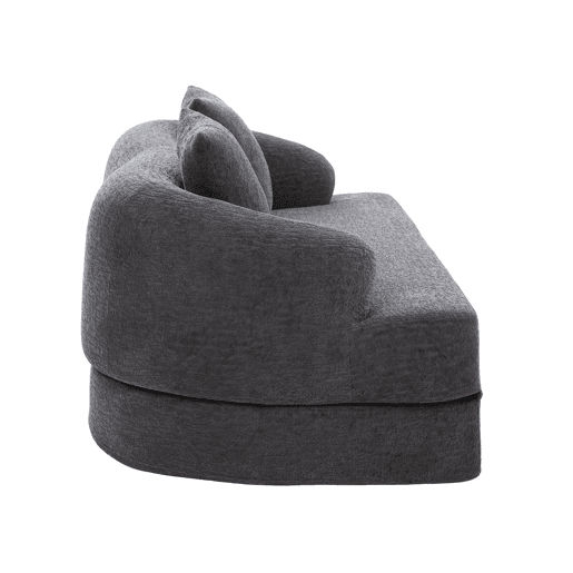 Sofá-cama de 2 lugares - sofá-cama duplo dobrável 2 em 1 com 2 almofadas - chenille multifuncional para a sala de estar e o quarto de hóspedes - cinzento escuro Sofá-cama de 2 lugares - sofá-cama duplo dobrável 2 em 1 com 2 almofadas - chenille multifuncional para a sala de estar e o quarto de hóspedes - cinzento escuro