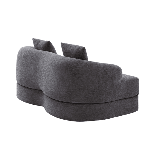 Sofá-cama de 2 lugares - sofá-cama duplo dobrável 2 em 1 com 2 almofadas - chenille multifuncional para a sala de estar e o quarto de hóspedes - cinzento escuro Sofá-cama de 2 lugares - sofá-cama duplo dobrável 2 em 1 com 2 almofadas - chenille multifuncional para a sala de estar e o quarto de hóspedes - cinzento escuro