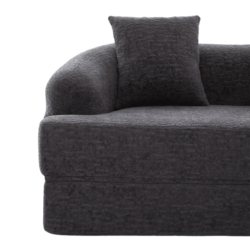 Sofá-cama de 2 lugares - sofá-cama duplo dobrável 2 em 1 com 2 almofadas - chenille multifuncional para a sala de estar e o quarto de hóspedes - cinzento escuro Sofá-cama de 2 lugares - sofá-cama duplo dobrável 2 em 1 com 2 almofadas - chenille multifuncional para a sala de estar e o quarto de hóspedes - cinzento escuro