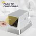 Arenero para Gato Acero Inoxidable, ABS PawHut Arenero para Gato Acero Inoxidable, ABS PawHut Gris