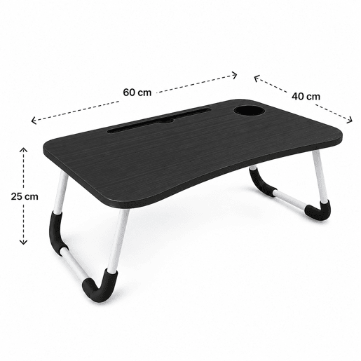 Mesa Dobrável Multifuncional 60x40x28cm Nyana Home Gaveta Removível Porta-Copos Mesa Dobrável Multifuncional 60x40x28cm Nyana Home Gaveta Removível Porta-Copos
